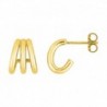BOUCLES D'OREILLES PLAQUE OR