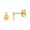 BOUCLES D'OREILLES PLAQUE OR