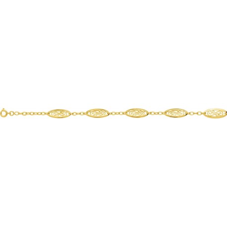 COLLIER PLAQUE OR