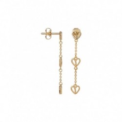 BOUCLES D'OREILLES PLAQUE OR