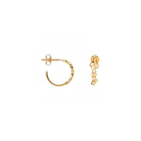 BOUCLES D'OREILLES PLAQUE OR