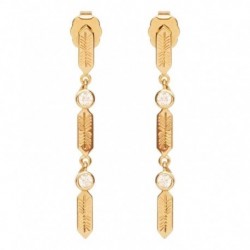 BOUCLES D'OREILLES PLAQUE OR