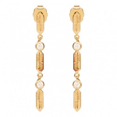 BOUCLES D'OREILLES PLAQUE OR