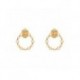 BOUCLES D'OREILLES PLAQUE OR