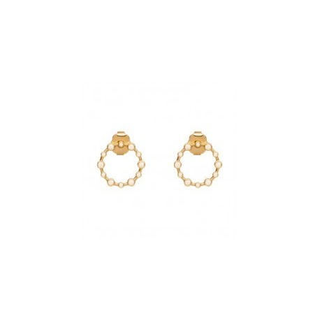 BOUCLES D'OREILLES PLAQUE OR