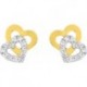 BOUCLES D'OREILLES PLAQUE OR