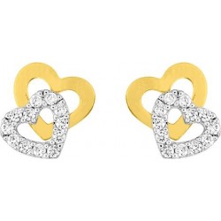BOUCLES D'OREILLES PLAQUE OR