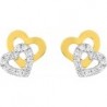 BOUCLES D'OREILLES PLAQUE OR