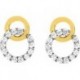 BOUCLES D'OREILLES PLAQUE OR