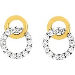 BOUCLES D'OREILLES PLAQUE OR