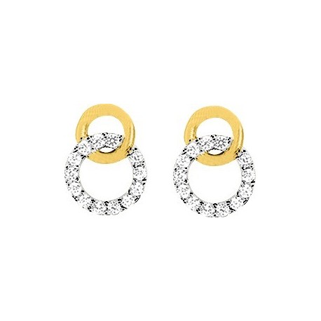 BOUCLES D'OREILLES PLAQUE OR