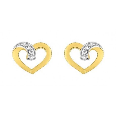 BOUCLES D'OREILLES PLAQUE OR