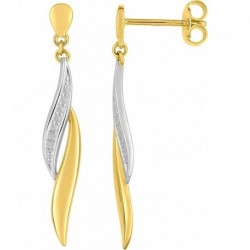 BOUCLES D'OREILLES PLAQUE OR