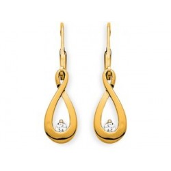 BOUCLES D'OREILLES PLAQUE OR