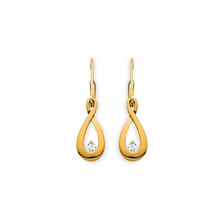 BOUCLES D'OREILLES PLAQUE OR
