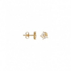 BOUCLES D'OREILLES PLAQUE OR