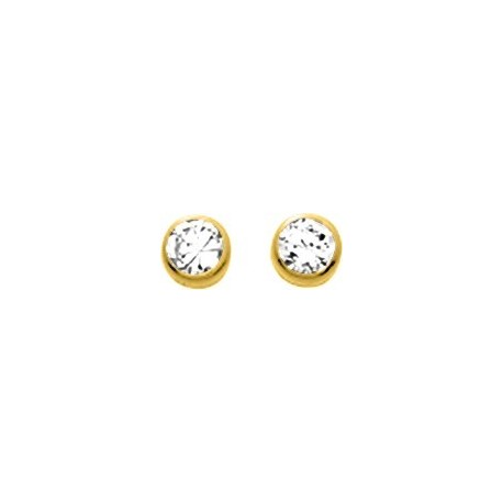 BOUCLES D'OREILLES PLAQUE OR