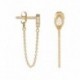 BOUCLES D'OREILLES PLAQUE OR