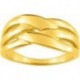 BAGUE PLAQUE OR