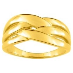 BAGUE PLAQUE OR