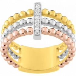 BAGUE PLAQUE OR