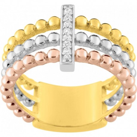 BAGUE PLAQUE OR