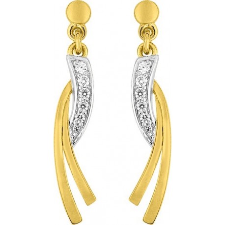 BOUCLES D'OREILLES PLAQUE OR