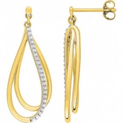 BOUCLES D'OREILLES PLAQUE OR