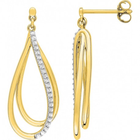 BOUCLES D'OREILLES PLAQUE OR