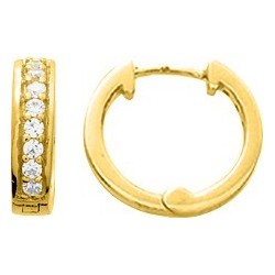 BOUCLES D'OREILLES PLAQUE OR