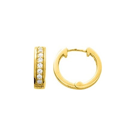 BOUCLES D'OREILLES PLAQUE OR