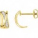 BOUCLES D'OREILLES PLAQUE OR
