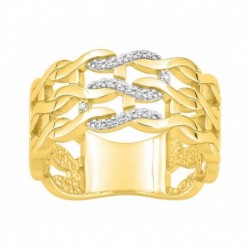 BAGUE PLAQUE OR