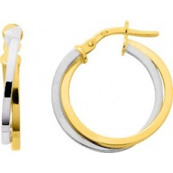 BOUCLES D'OREILLES PLAQUE OR
