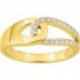 BAGUE PLAQUE OR