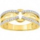 BAGUE PLAQUE OR