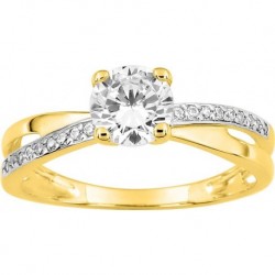 BAGUE PLAQUE OR
