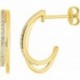 BOUCLES D'OREILLES PLAQUE OR