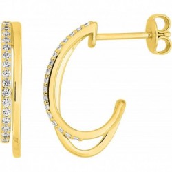 BOUCLES D'OREILLES PLAQUE OR