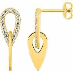 BOUCLES D'OREILLES PLAQUE OR