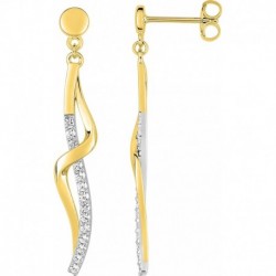 BOUCLES D'OREILLES PLAQUE OR