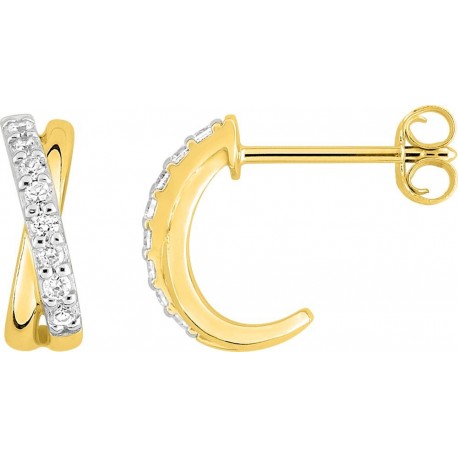 BOUCLES D'OREILLES PLAQUE OR