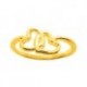 BAGUE PLAQUE OR
