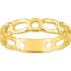 BAGUE PLAQUE OR