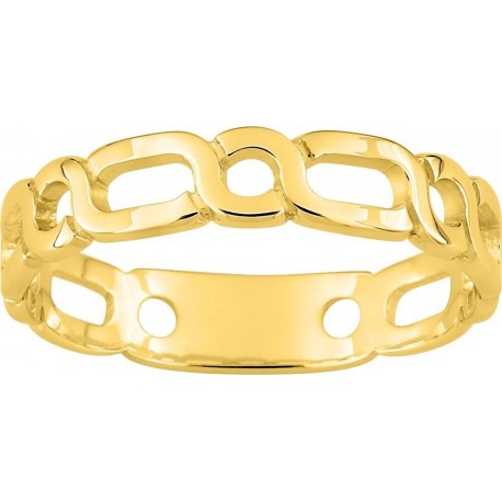 BAGUE PLAQUE OR
