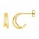 BOUCLES D'OREILLES PLAQUE OR