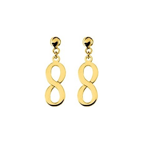 BOUCLES D'OREILLES PLAQUE OR
