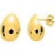 BOUCLES D'OREILLES PLAQUE OR