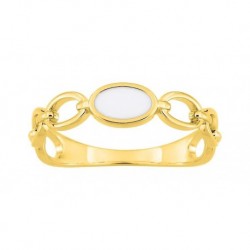 BAGUE PLAQUE OR