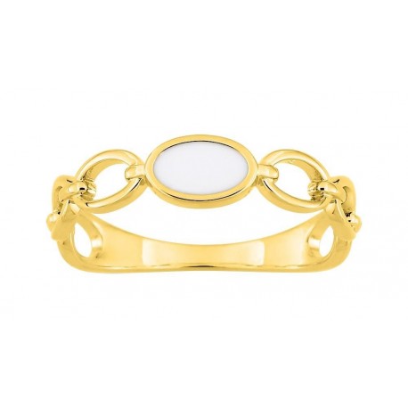 BAGUE PLAQUE OR